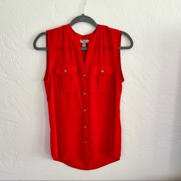 Roz & Ali sleeveless red top size small - Picture 1 of 2
